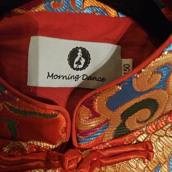 🧥 EUC Traditional Tang Jacket - Vibrant Red with Gold Dragons - Picture 7 of 10